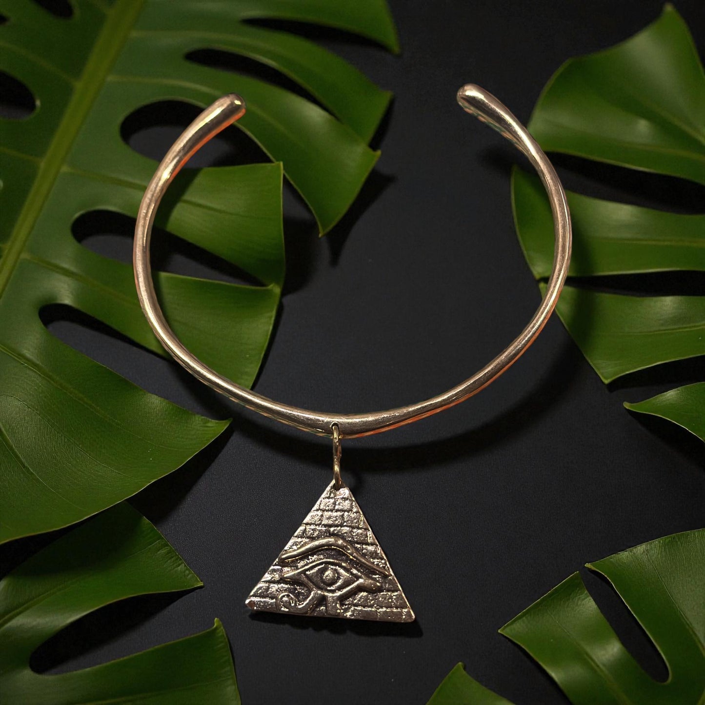 Eye of Protection Brass Necklace