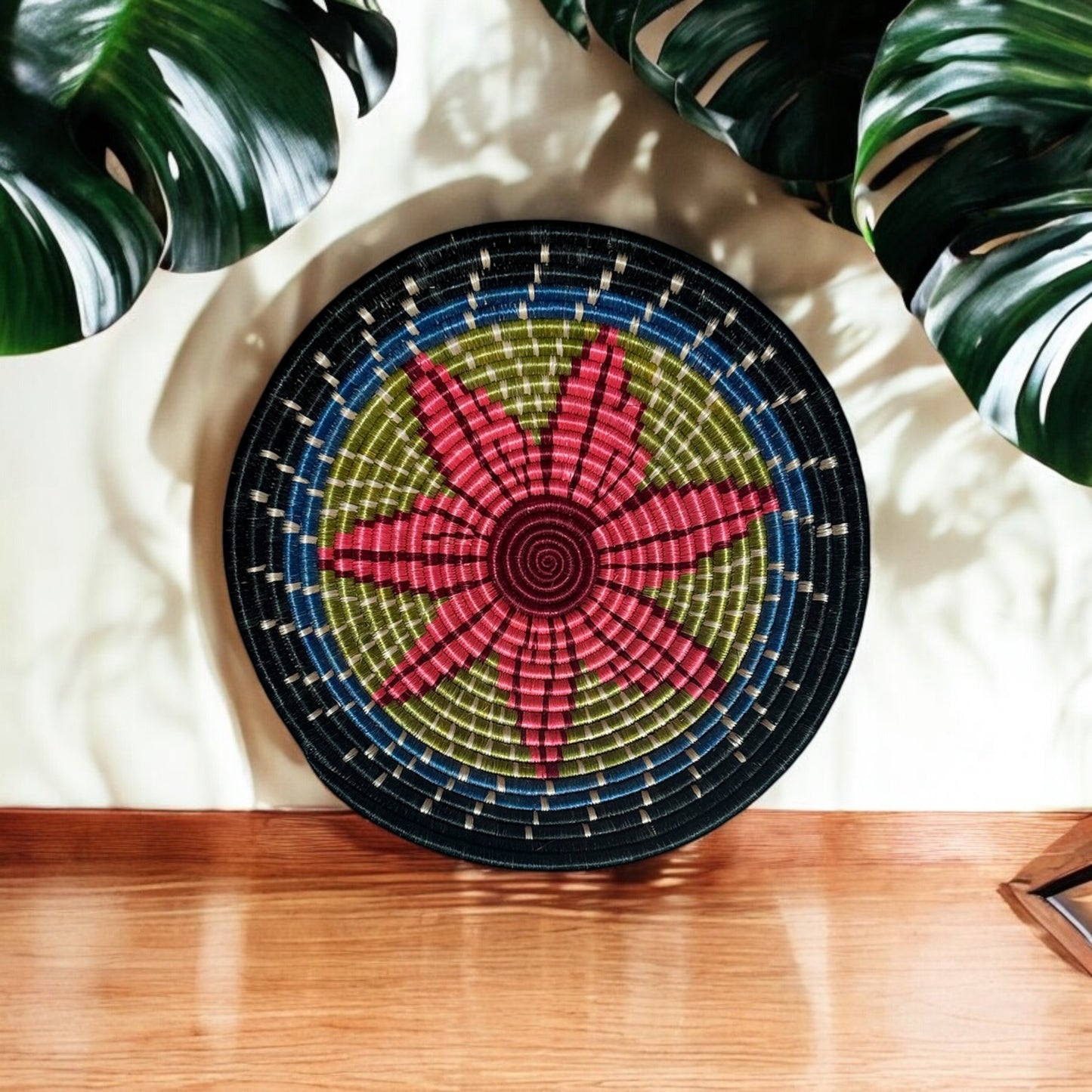 Floral Radiance Woven Basket