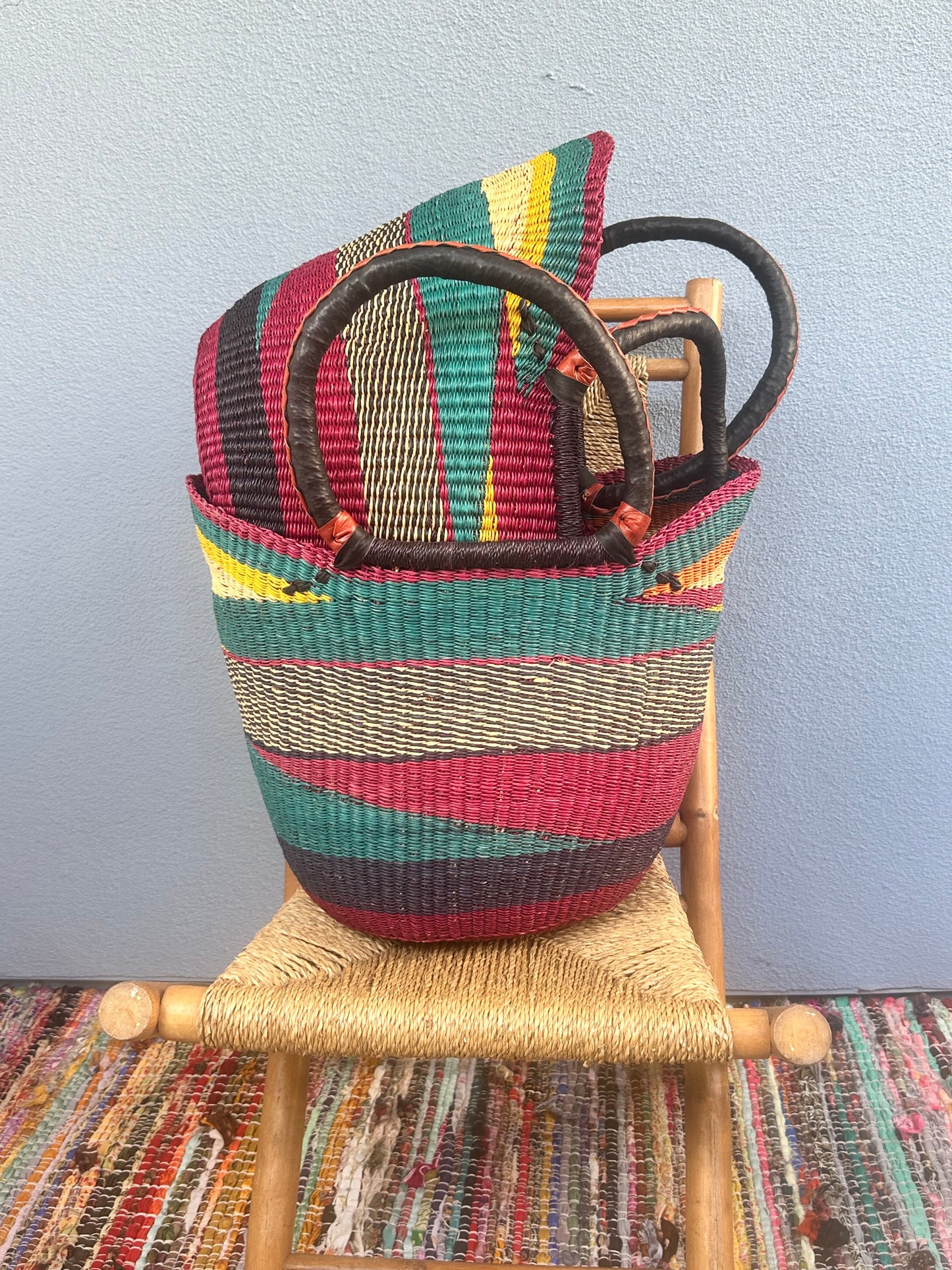 Maroon Teal U-Shopper Basket