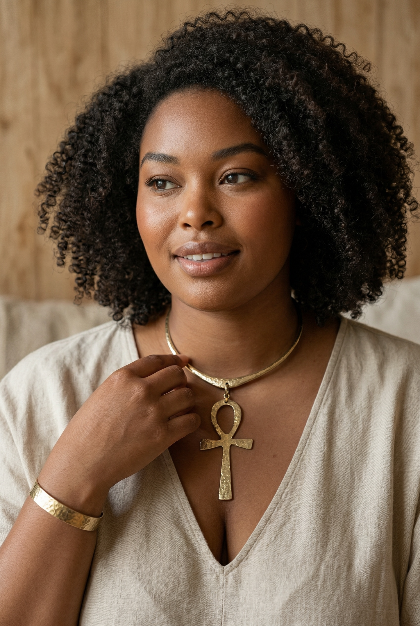 Ankh of Life Brass Necklace