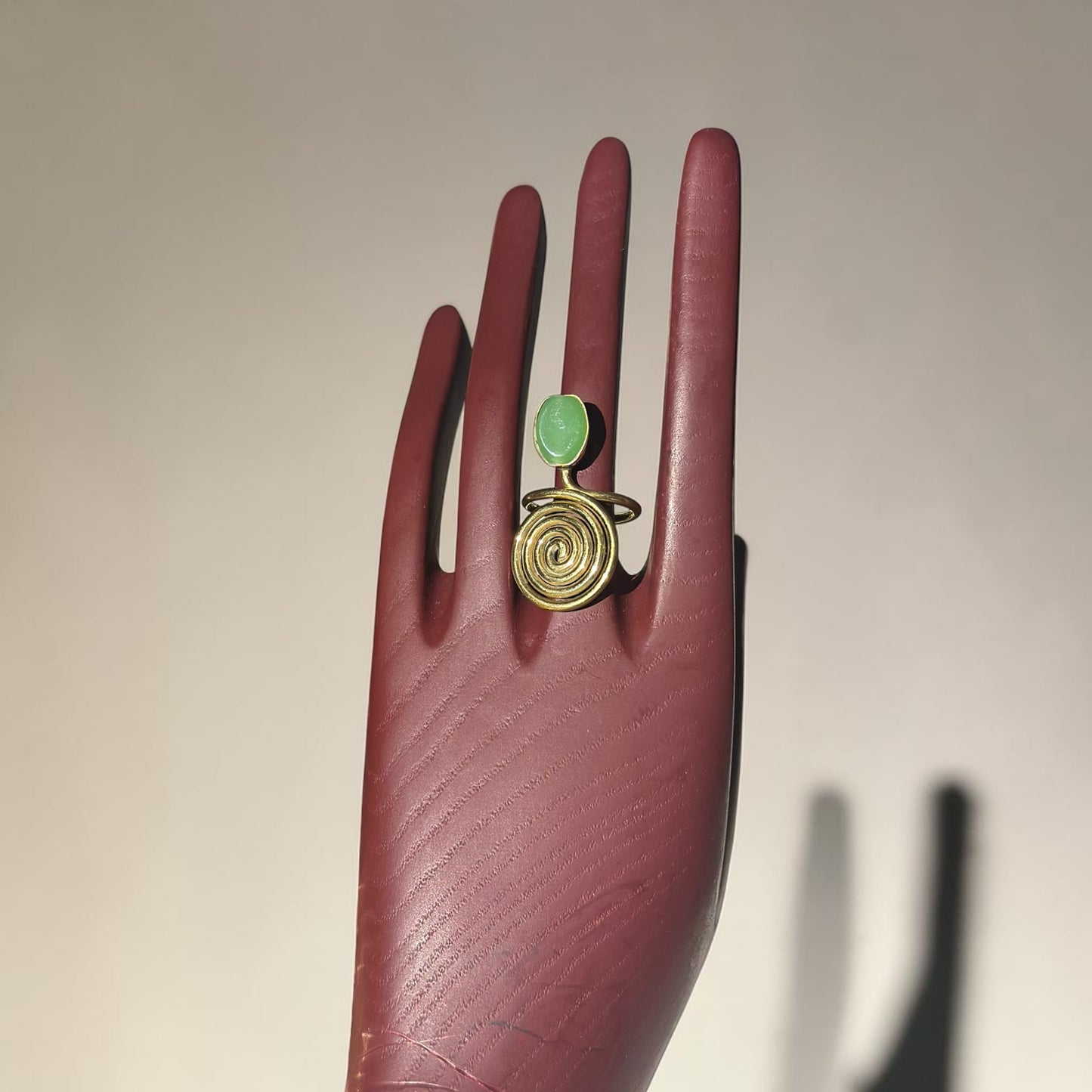 Jade Majesty Brass Ring