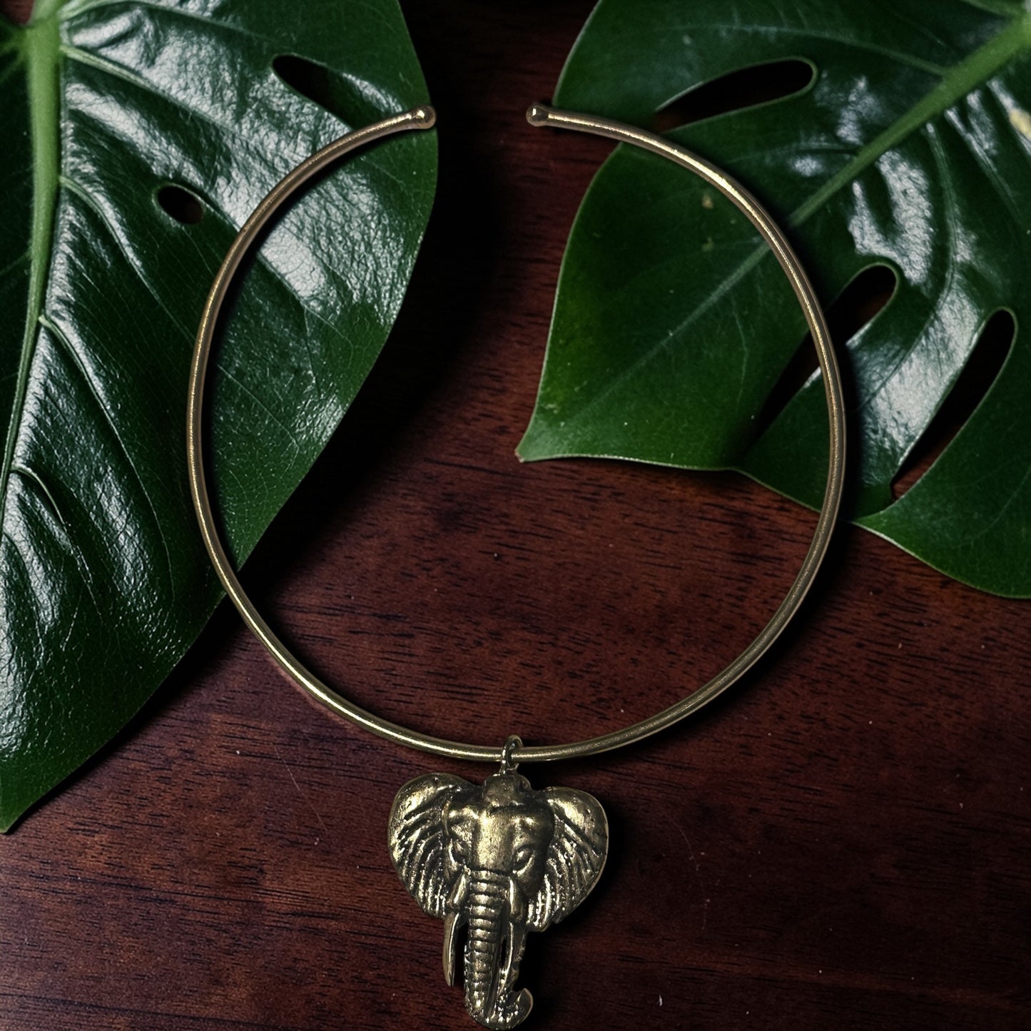Guardian Elephant Brass Necklace