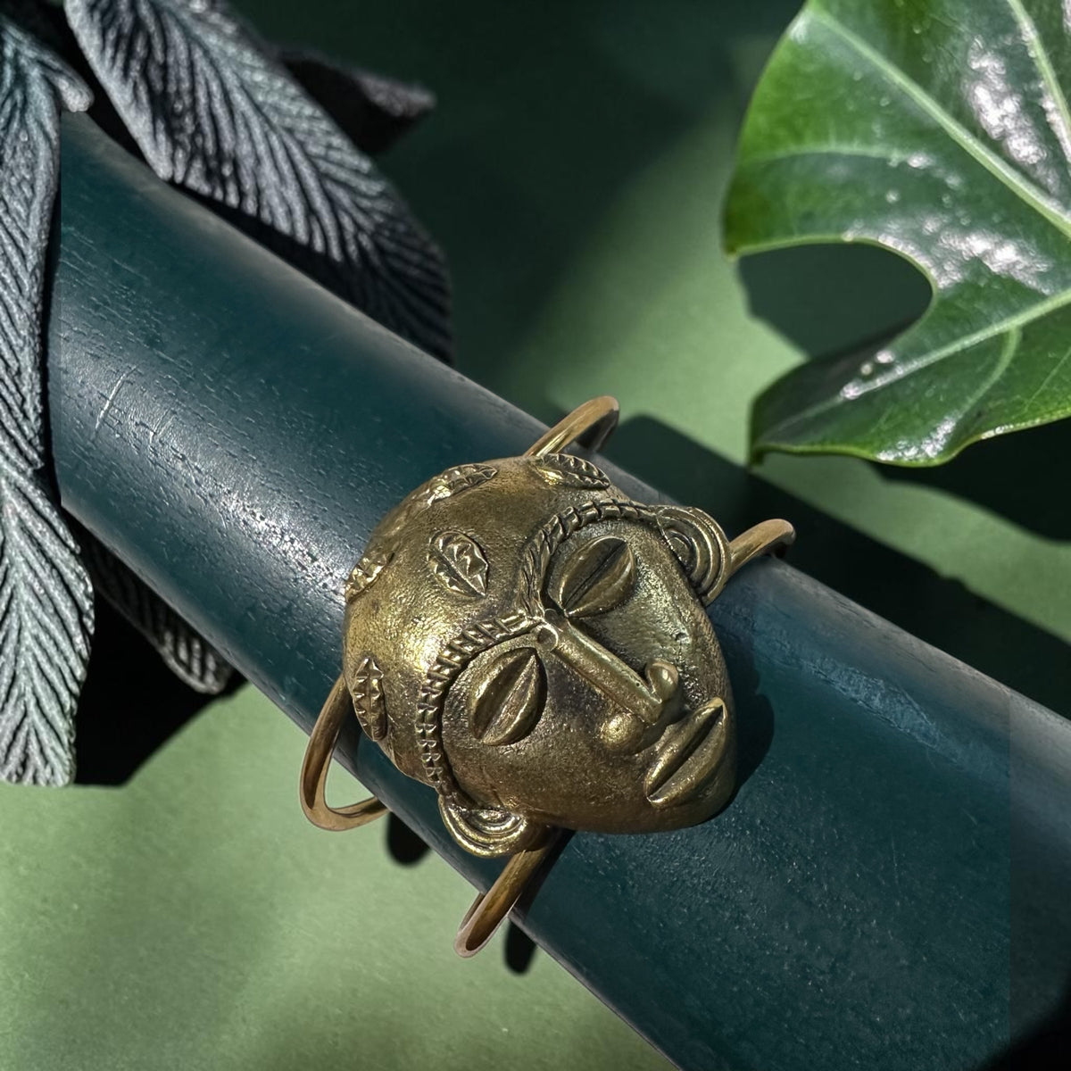 Faces of the Divine Brass Cuff — “Whispers of the Ancestors”