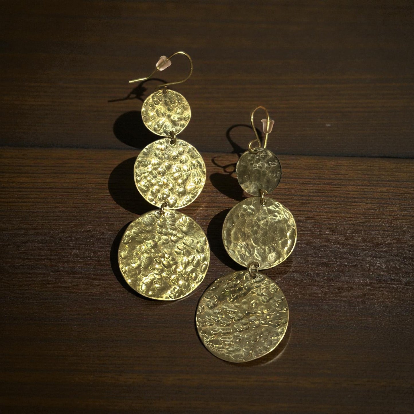 Triple Harmony Disc Earrings