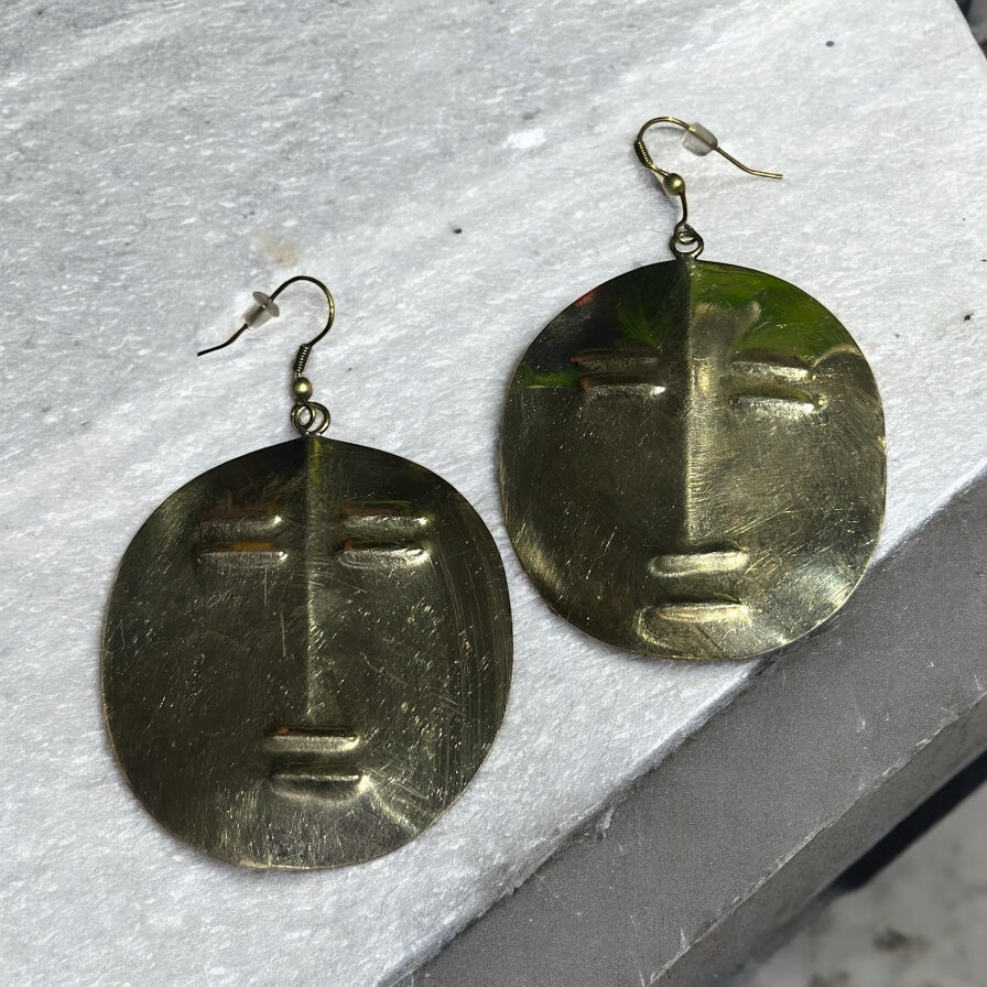 Golden Mask Earrings