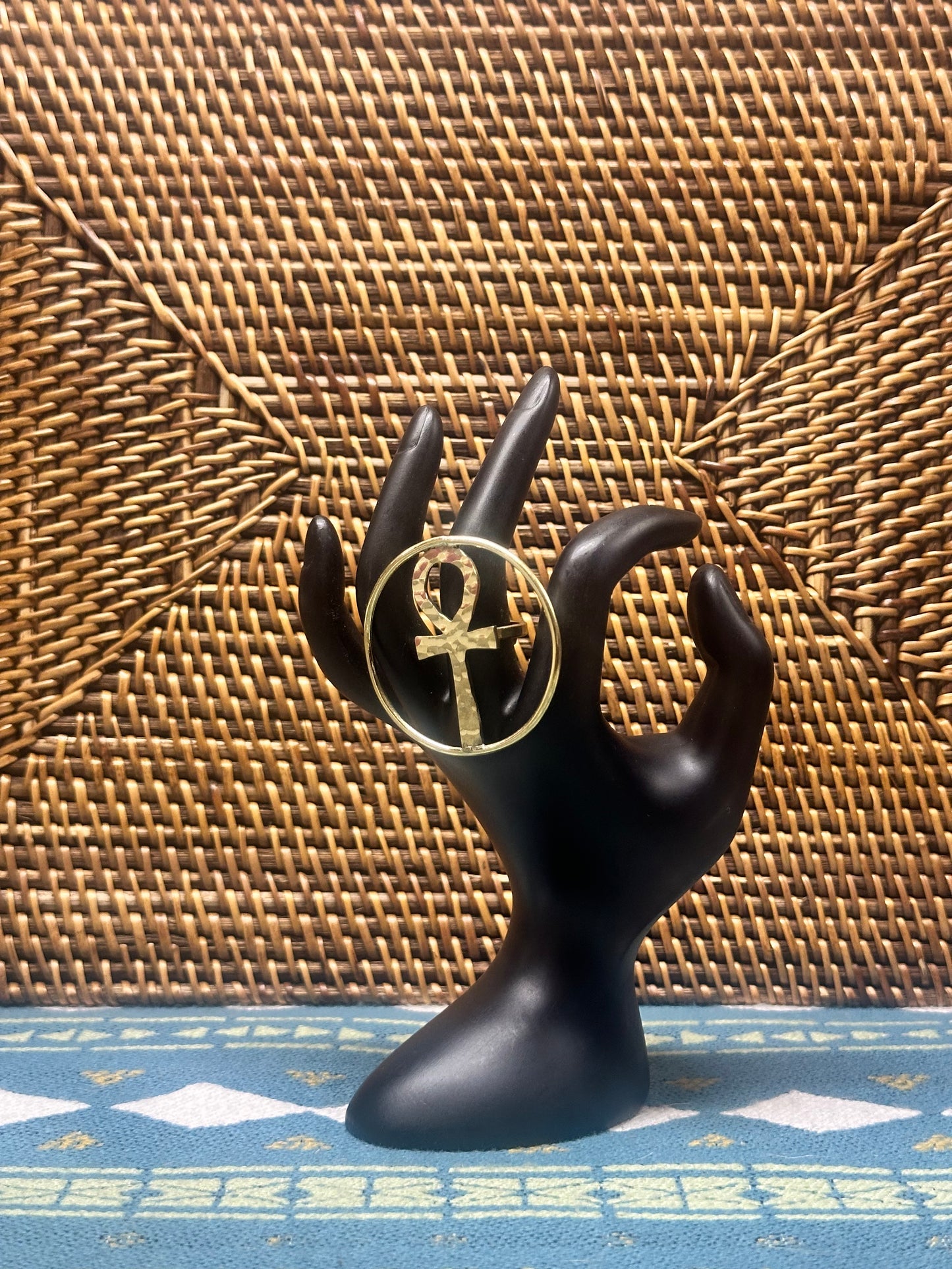 Ankh Brass Ring Style 3 (Small)