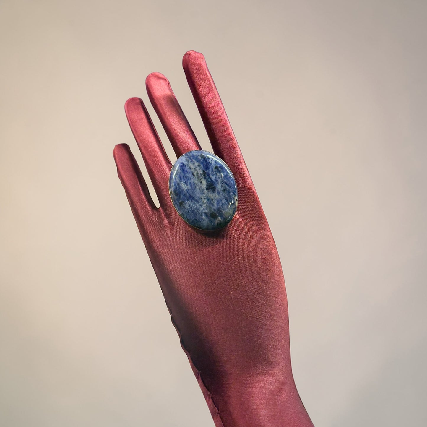 Sodalite Brass Ring – Oval