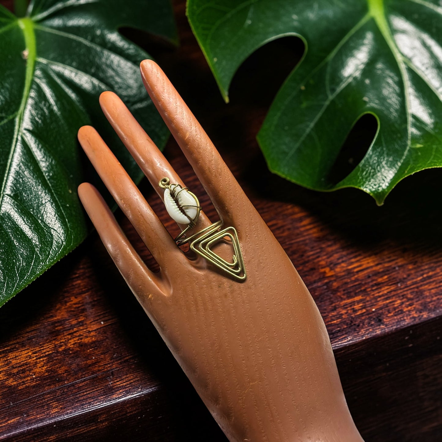 Kijani Triangle Brass Ring