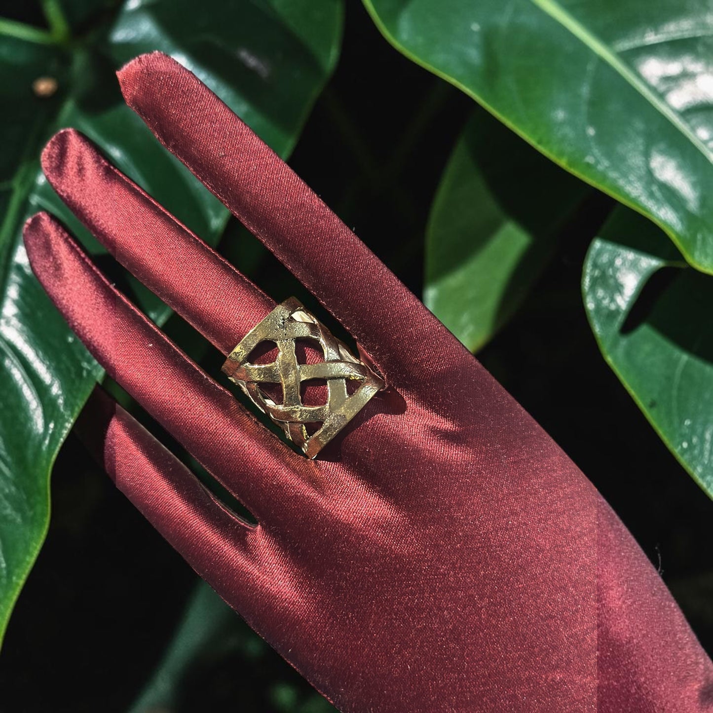 Woven Together Brass Ring