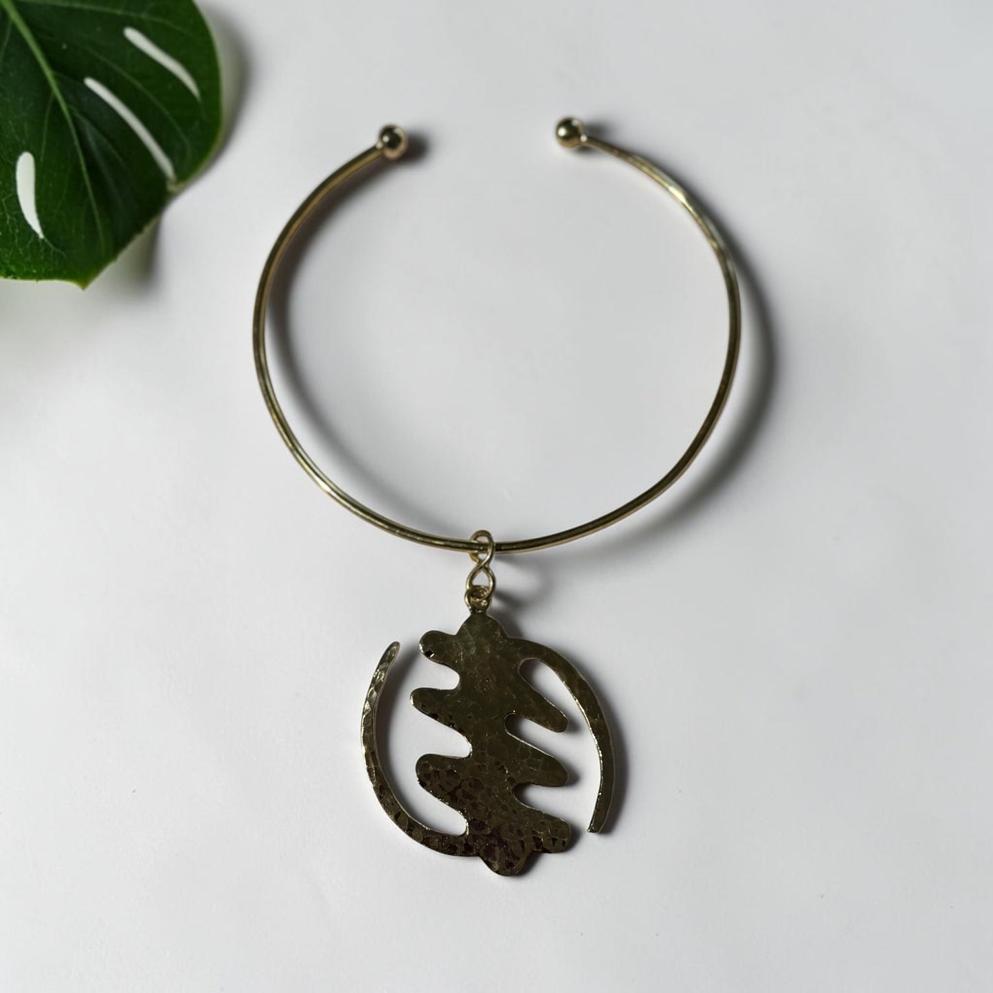 The Power That Guides Me Brass Necklace
