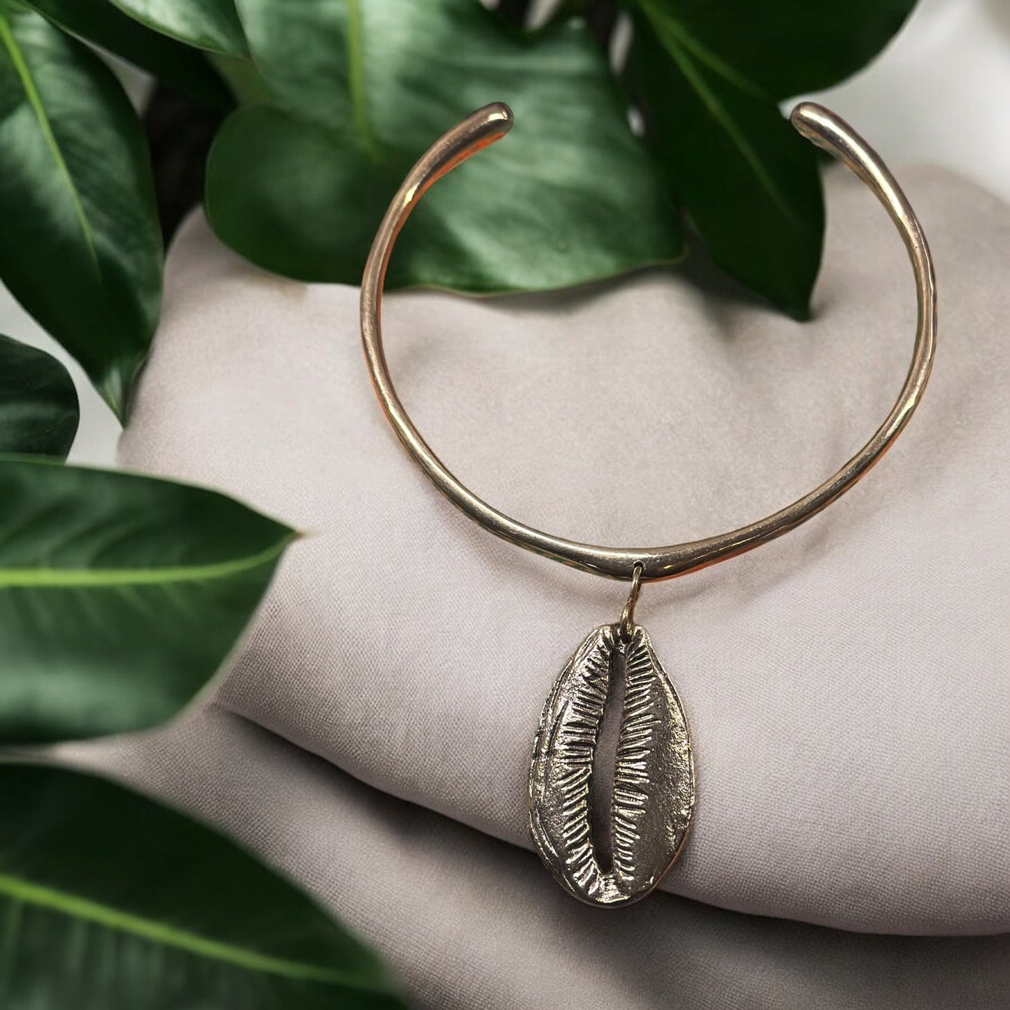 Cowrie Legacy Brass Necklace