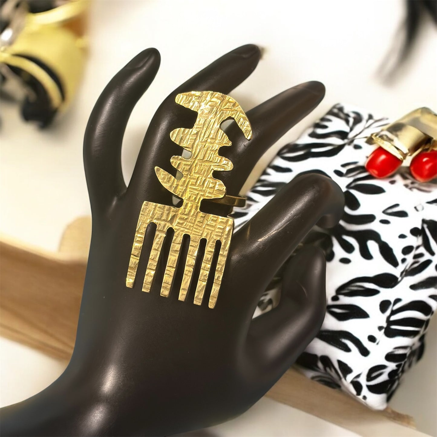 Adinkra Essence Brass Ring Style 2