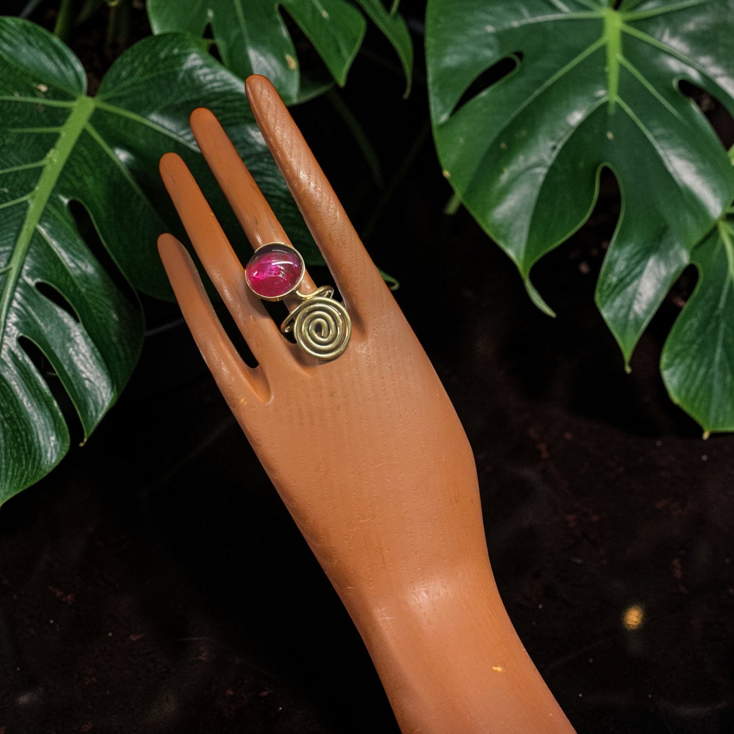 Radiance Swirl Brass Ring