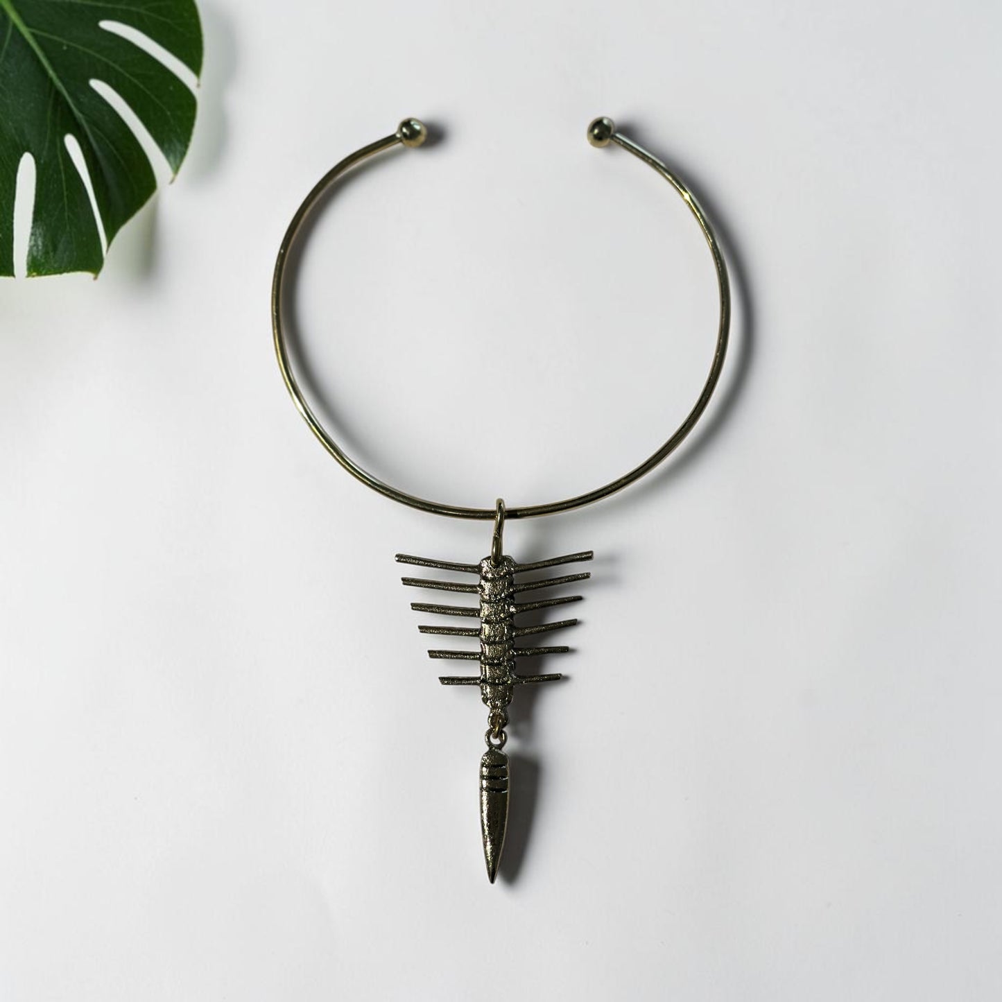 The Freedom to Wander Brass Necklace