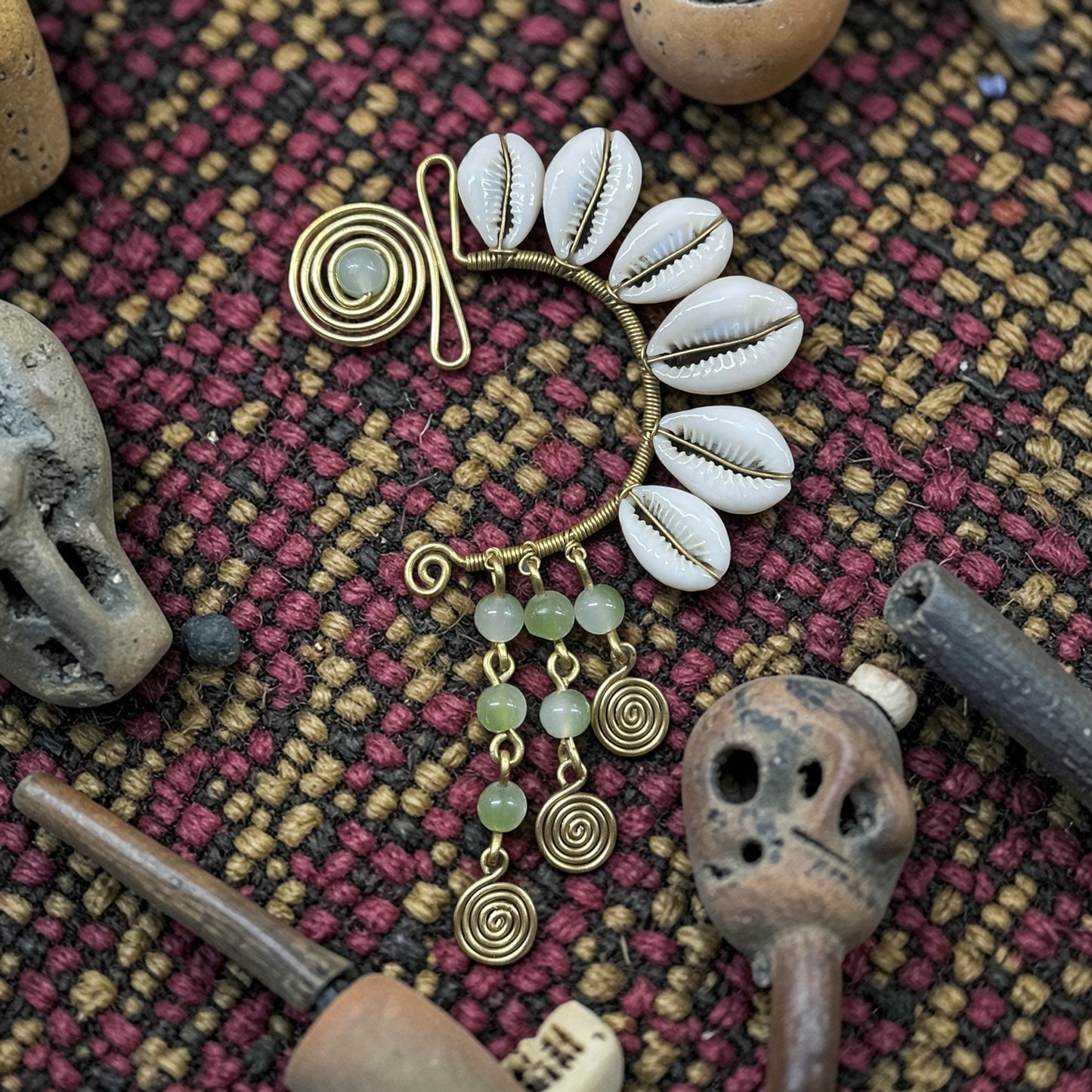 AdornHer “Sacred Grove” Cowrie Ear Cuff (Left Ear)