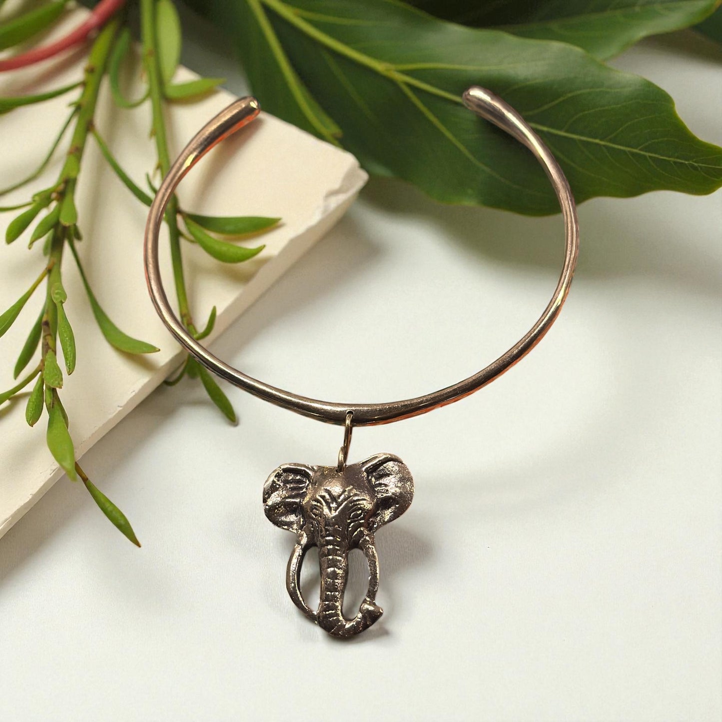 Elephant Spirit Brass Necklace