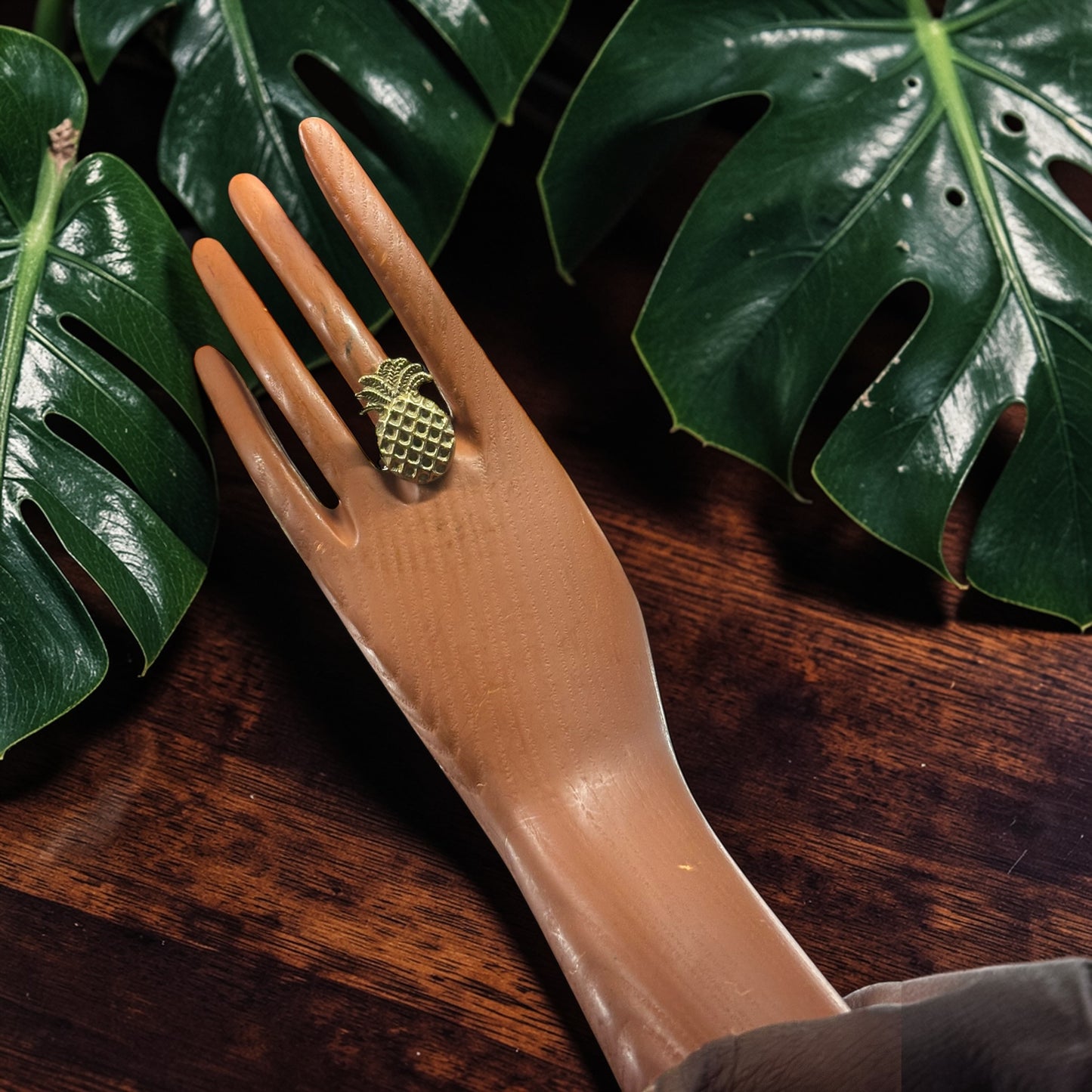 Anasa Pineapple Brass Ring