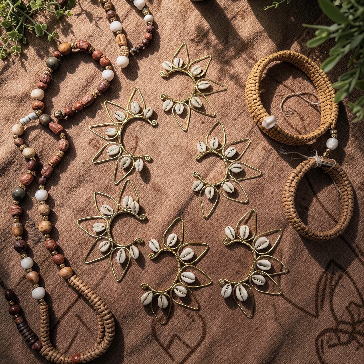 AdornHer “Sacred Petal” Cowrie Ear Cuff (Dual Wear)