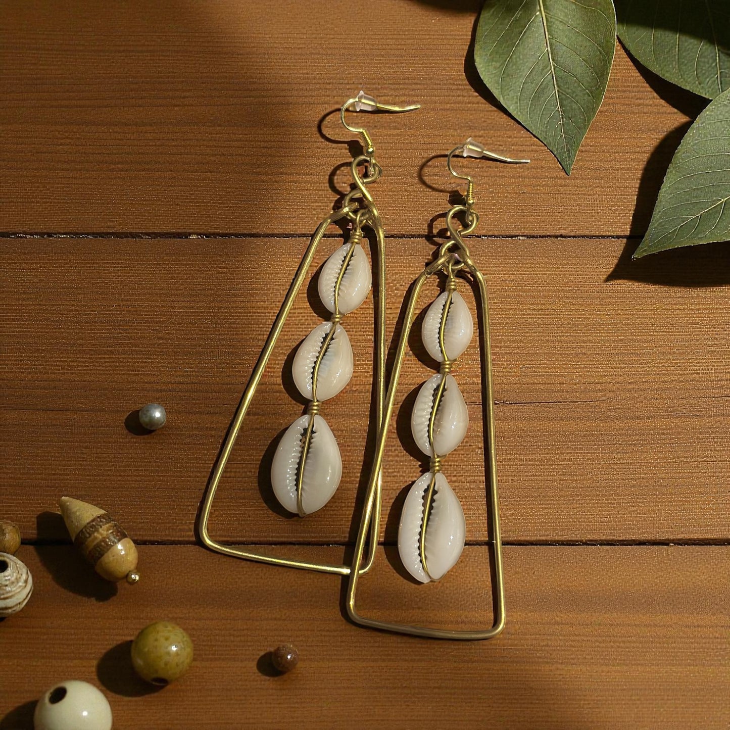Ancestral Flow Cowrie Earrings