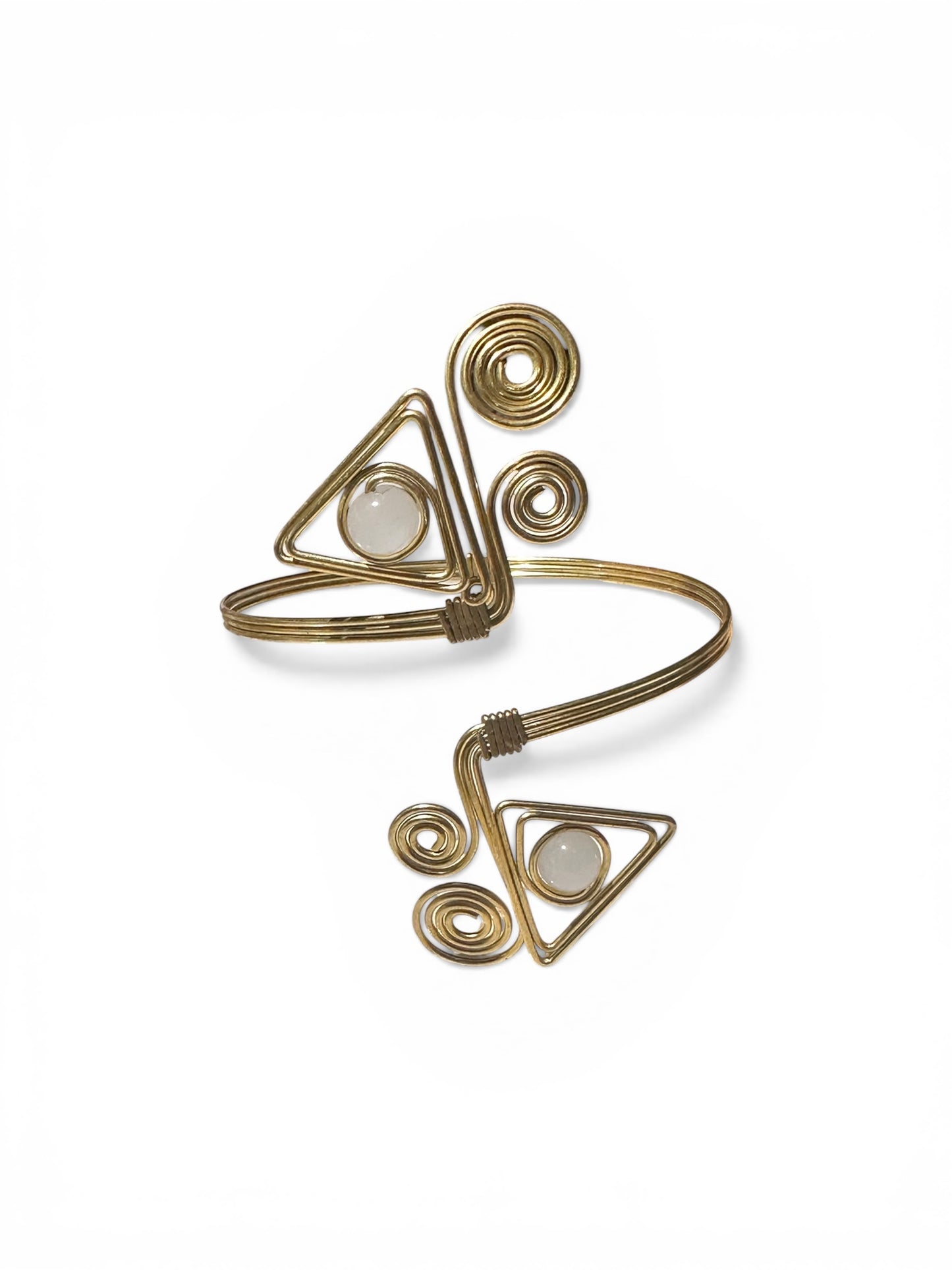 AdornHer Ivory Geometry Arm Cuff