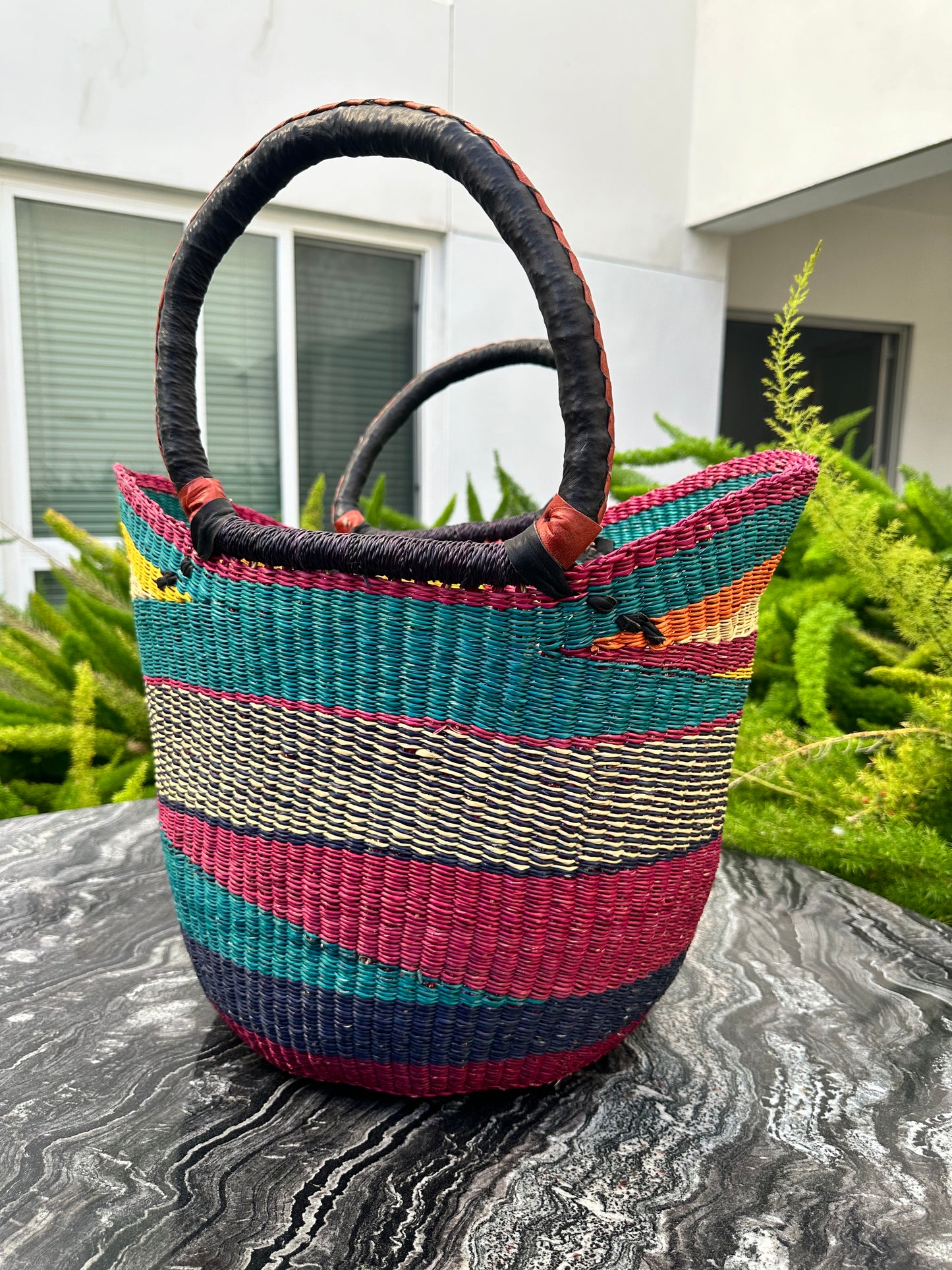 Maroon Teal U-Shopper Basket