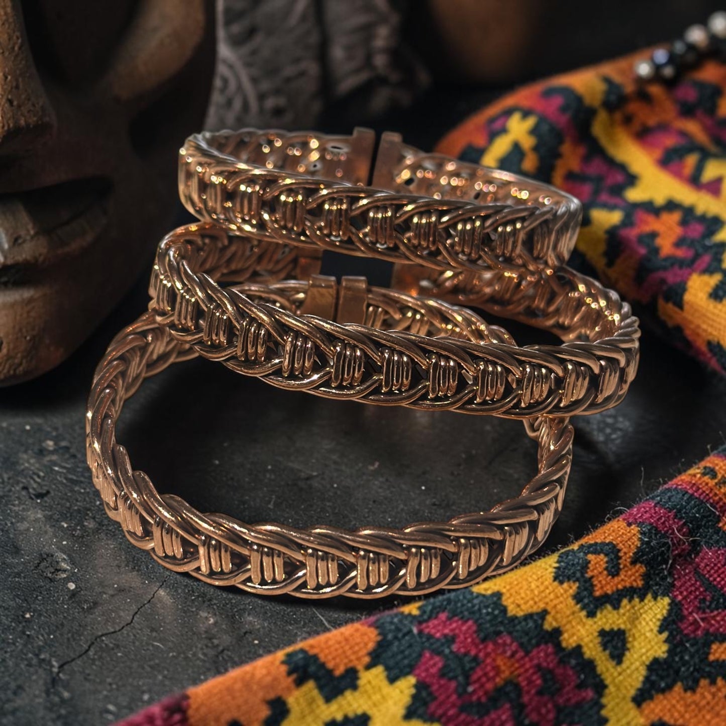 Threads of Tradition Copper Bracelet