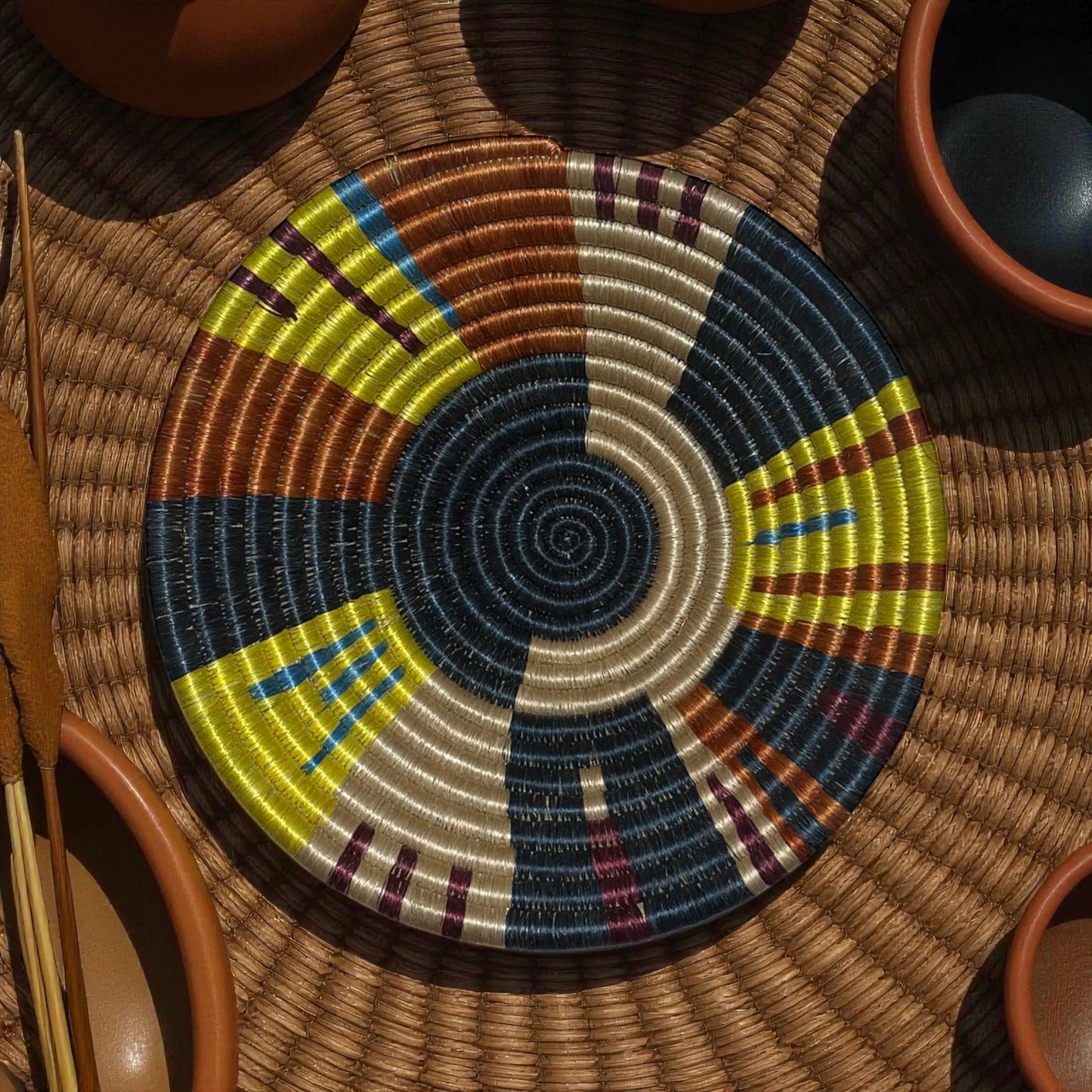 🌞 Desert Prism Woven Basket 3