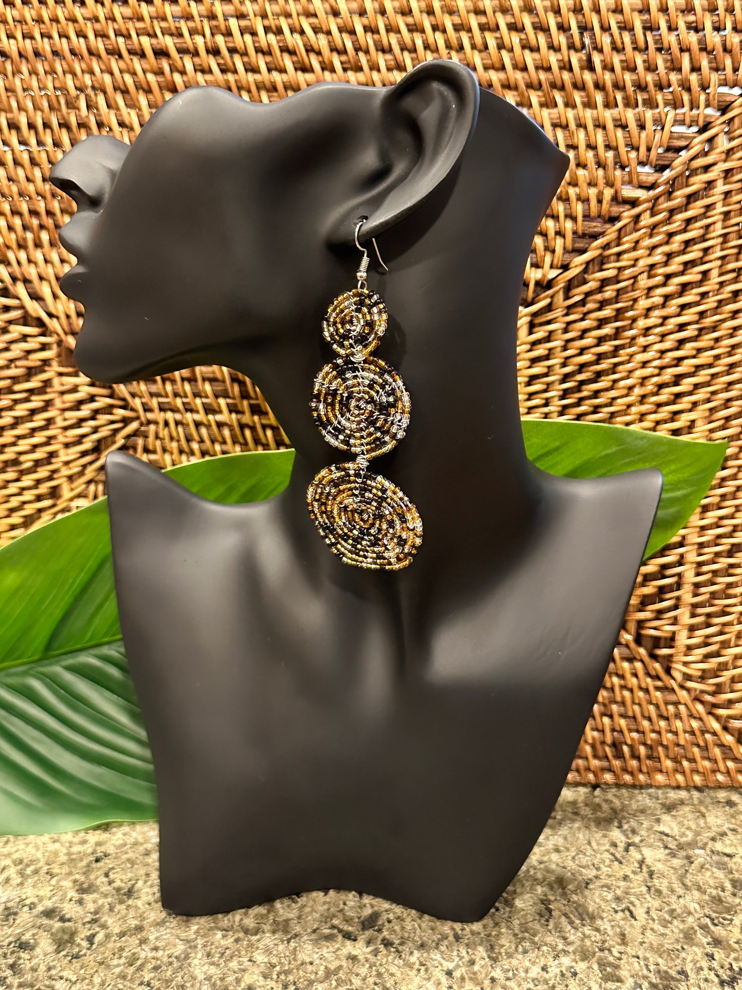 Rufaro Brown Black Earrings