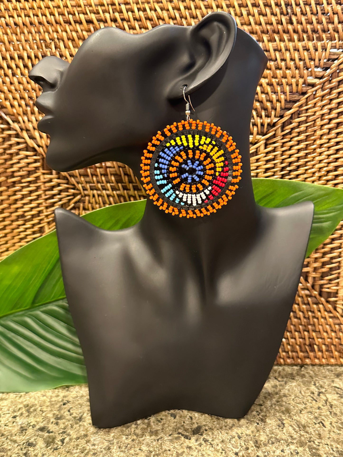 Imani Orange Earrings