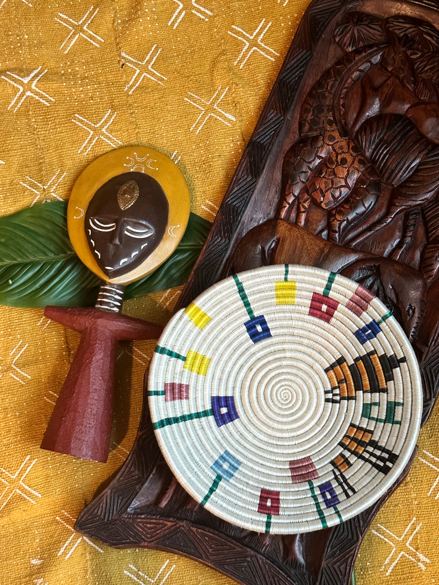 Enchanting Bee Meadow Woven African Basket
