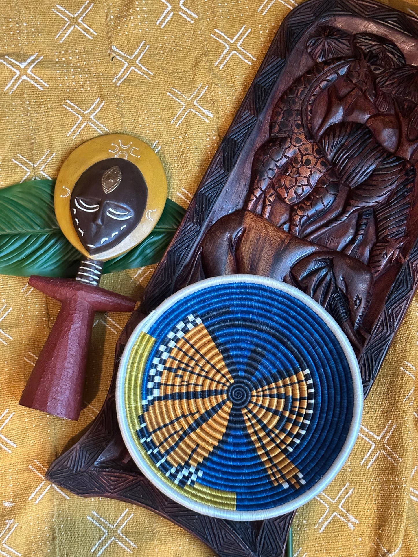 Fluttering Dreams Woven African Basket