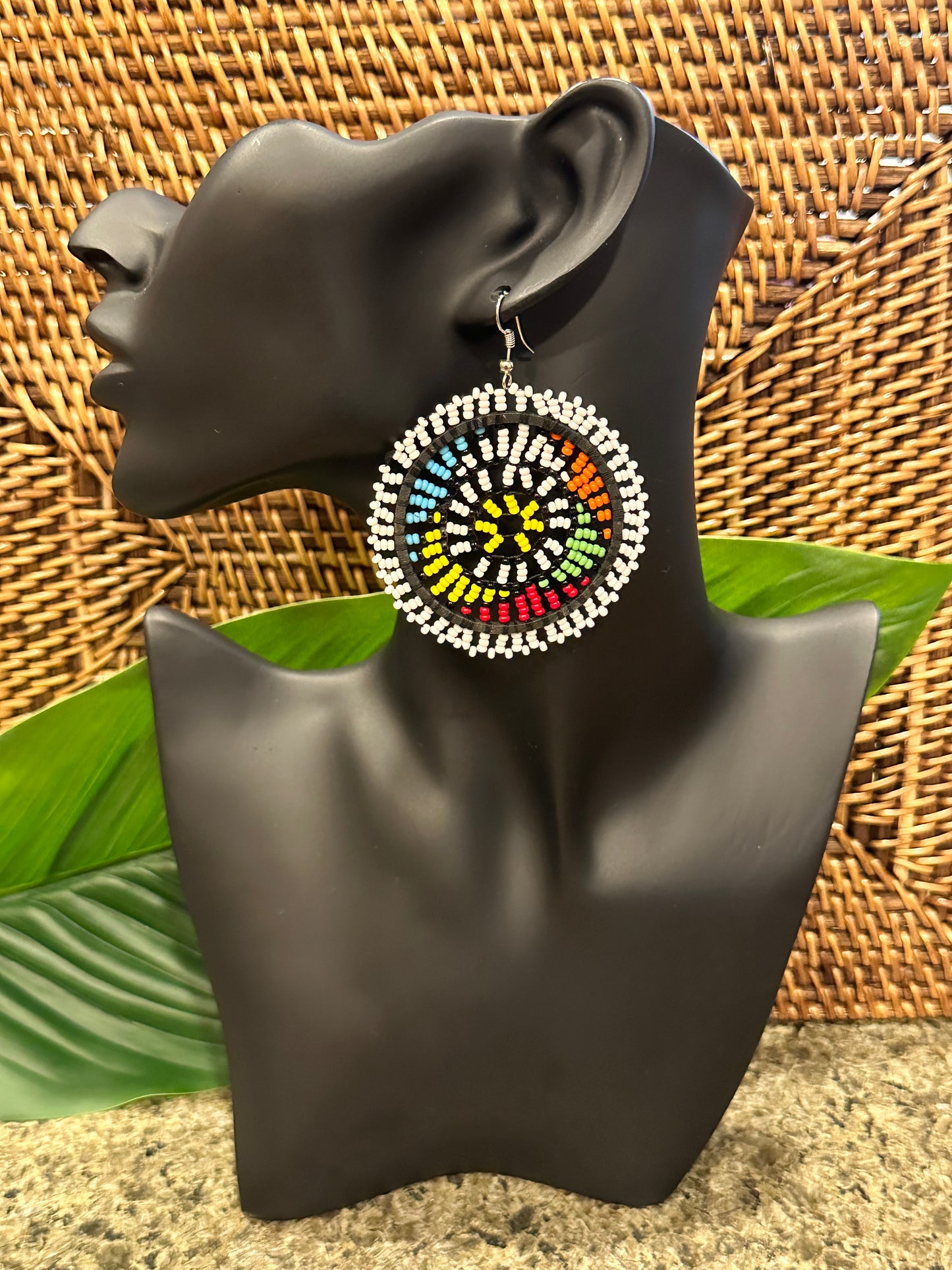 Imani White Earrings