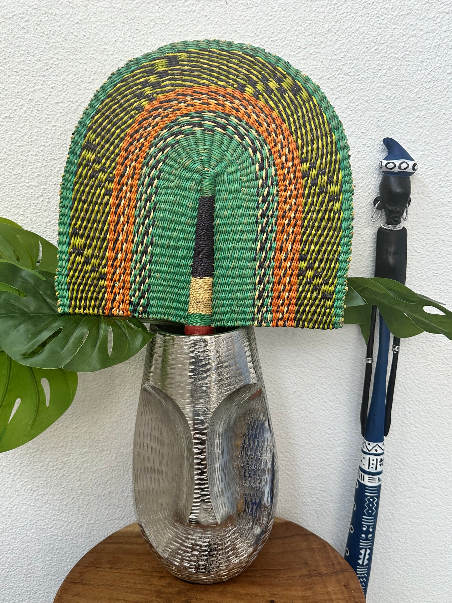 Turquoise Woven Fan