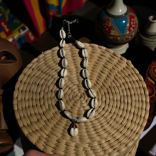 Cowrie Essence Drop Necklace
