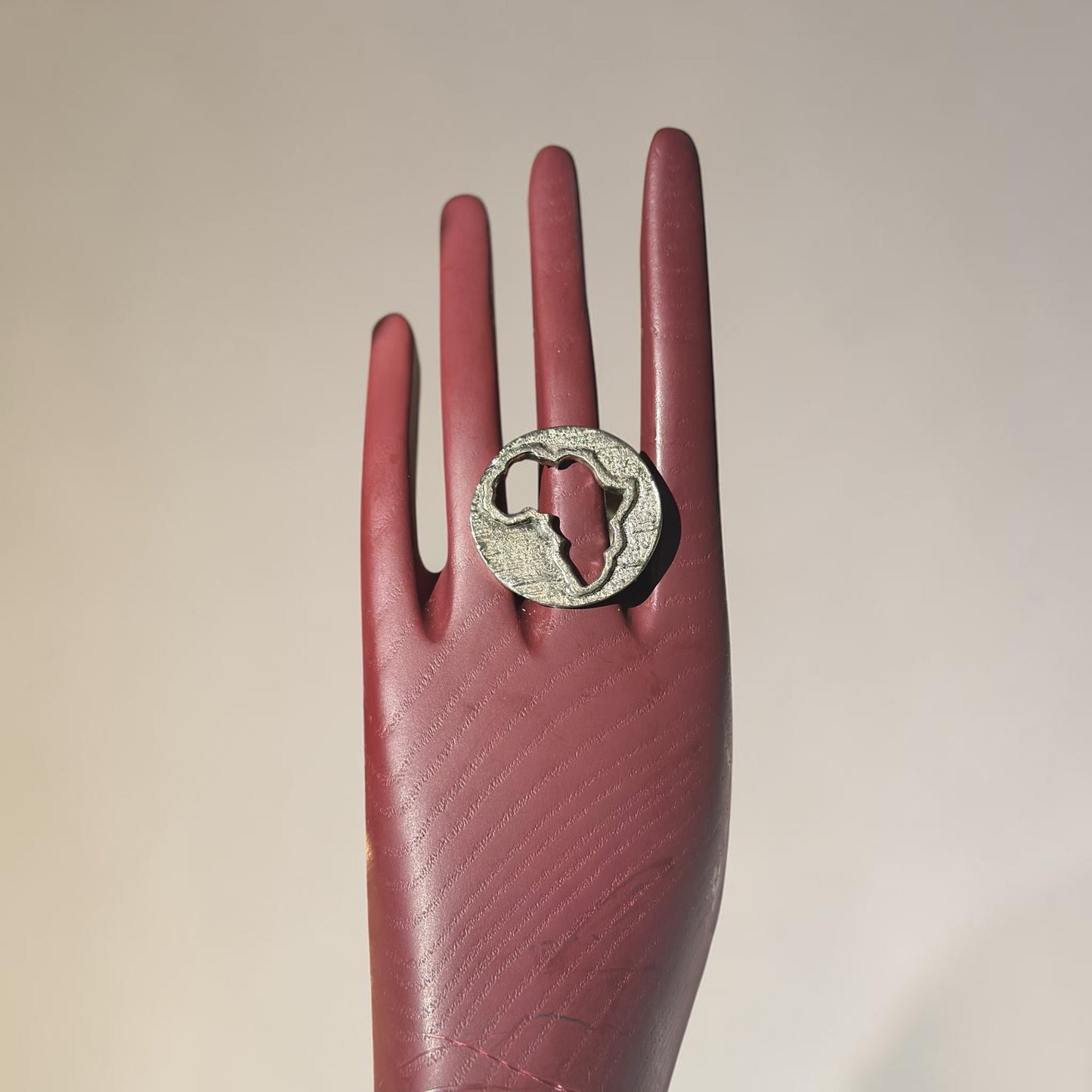 Africa Within Silver Ring