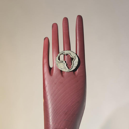 Africa Within Silver Ring