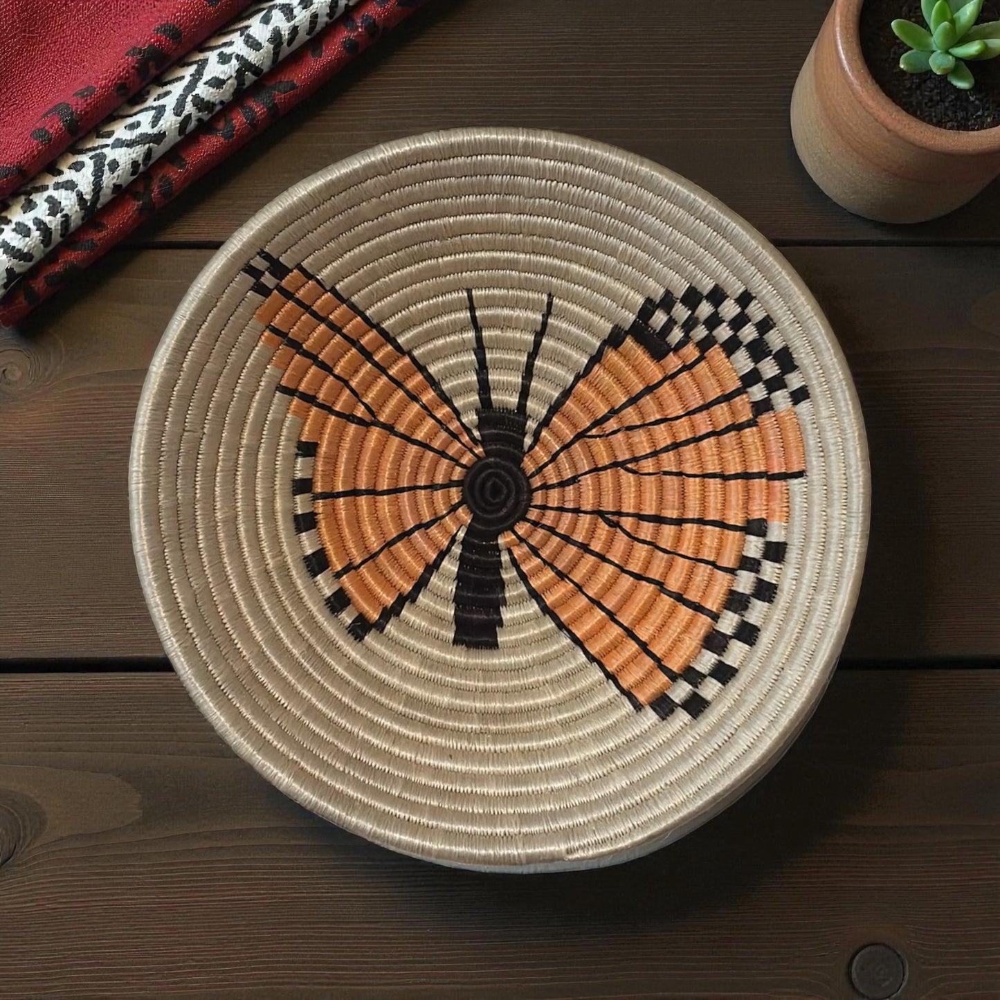 🦋 Butterfly Haven Woven Basket