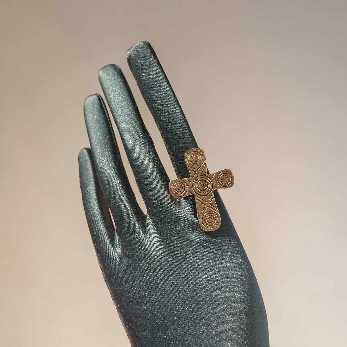 Sacred Crossroads Brass Ring