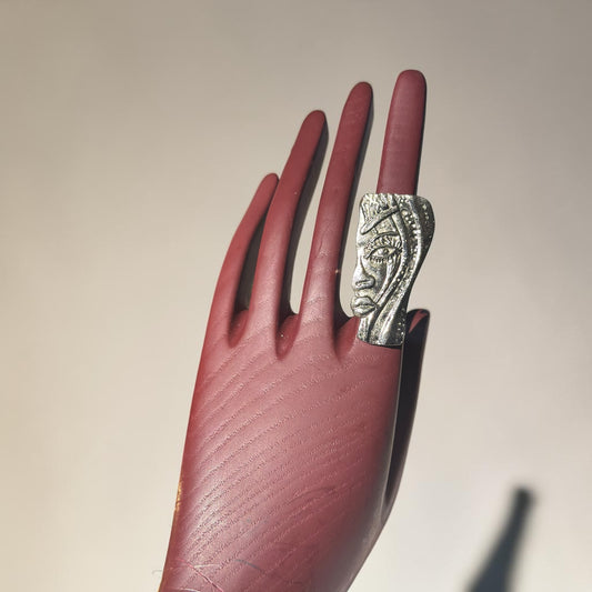 Ancestral Face Silver Ring