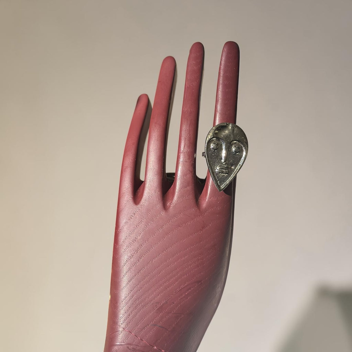 Ancestral Mask Silver Ring