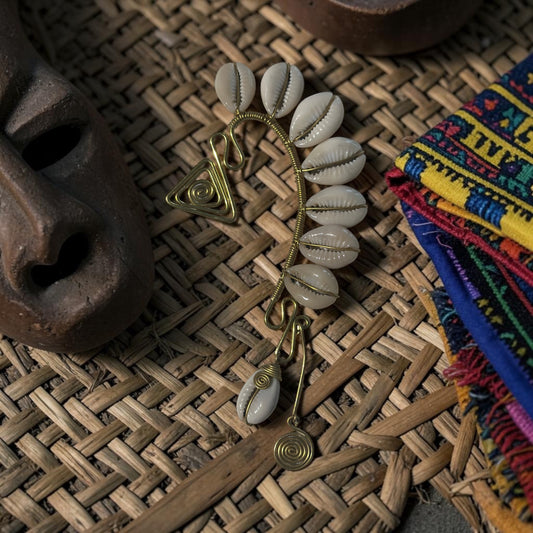 AdornHer “Ancestral Path” Cowrie Ear Cuff (Left Ear)