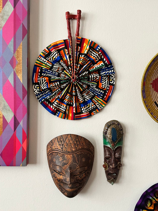 Color Code Ankara Folding Fan
