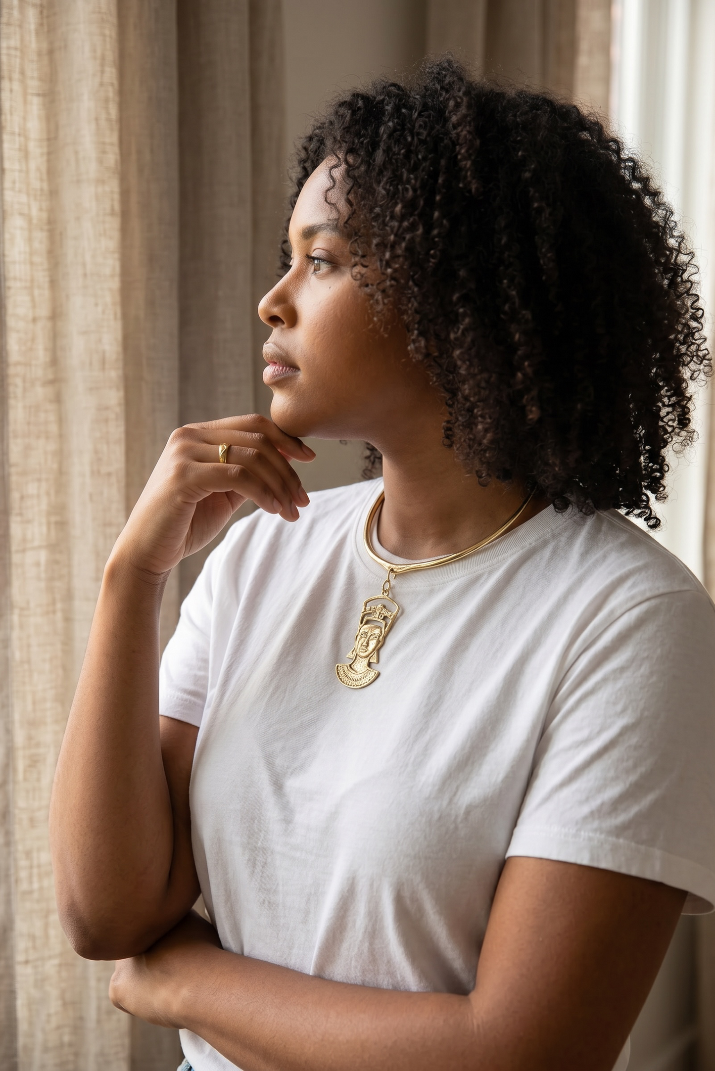 Nefertiti Majesty Brass Necklace