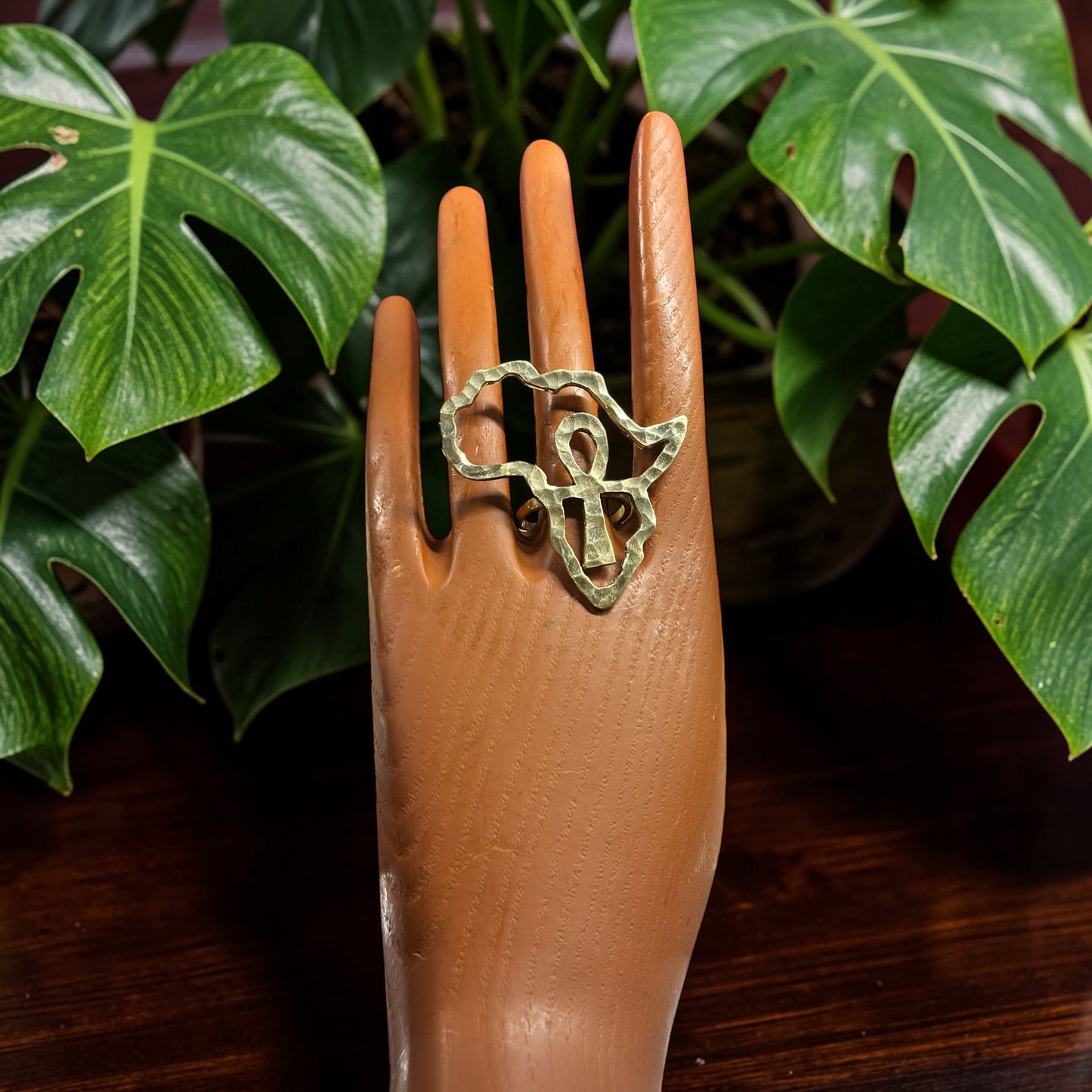 Ankh Heritage Africa Brass Ring