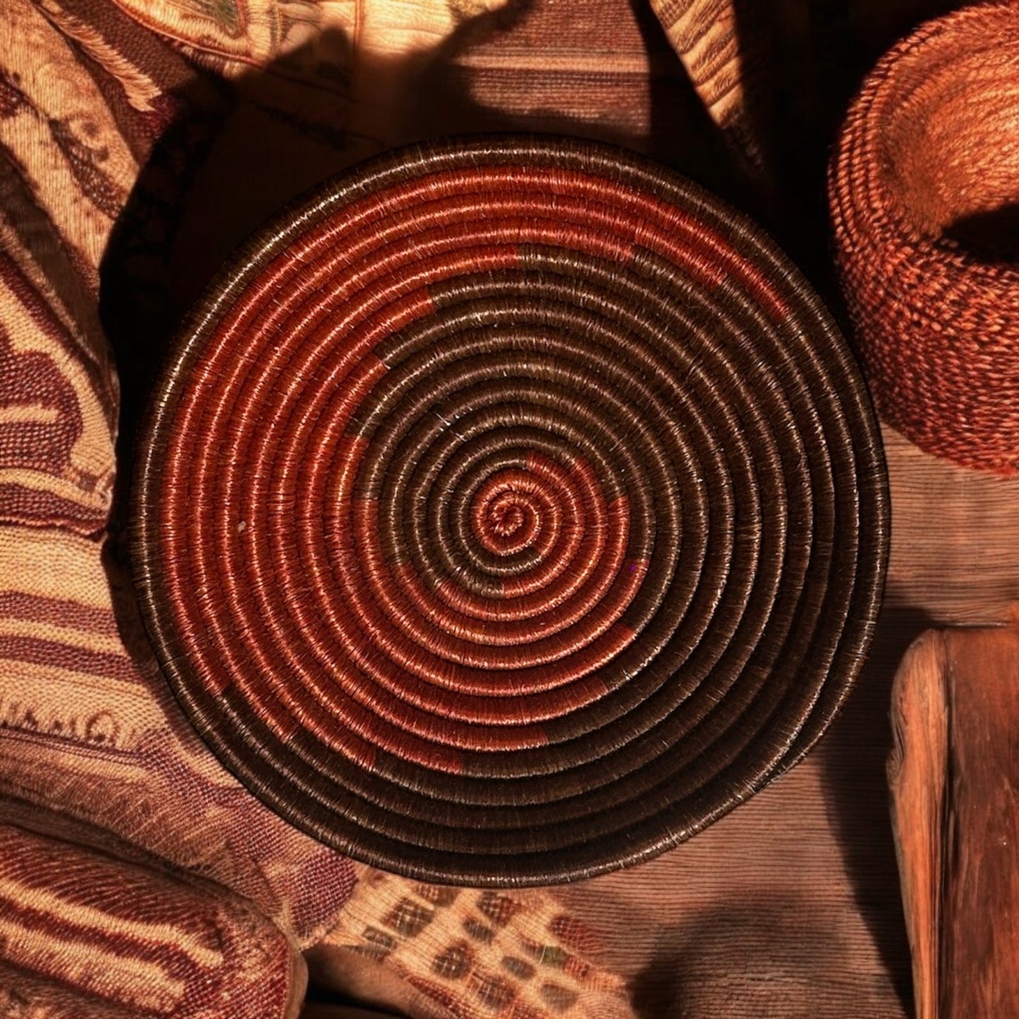 Earthen Flame Woven Basket