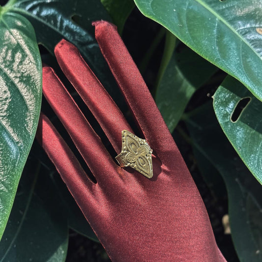 Sacred Bloom Brass Ring