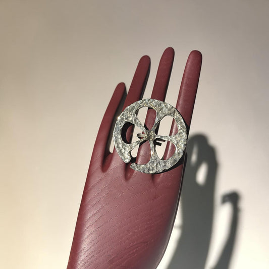 Sankofa Circle Silver Ring