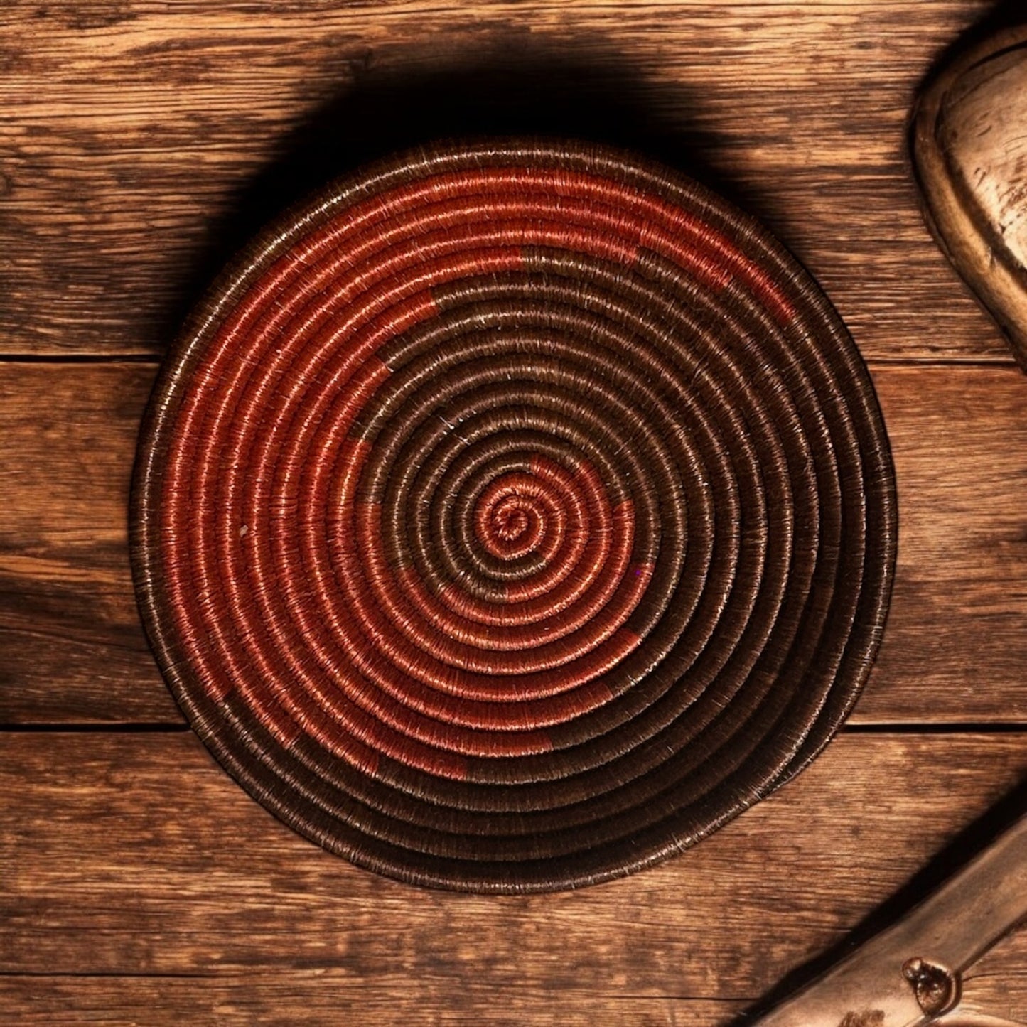 Earthen Flame Woven Basket