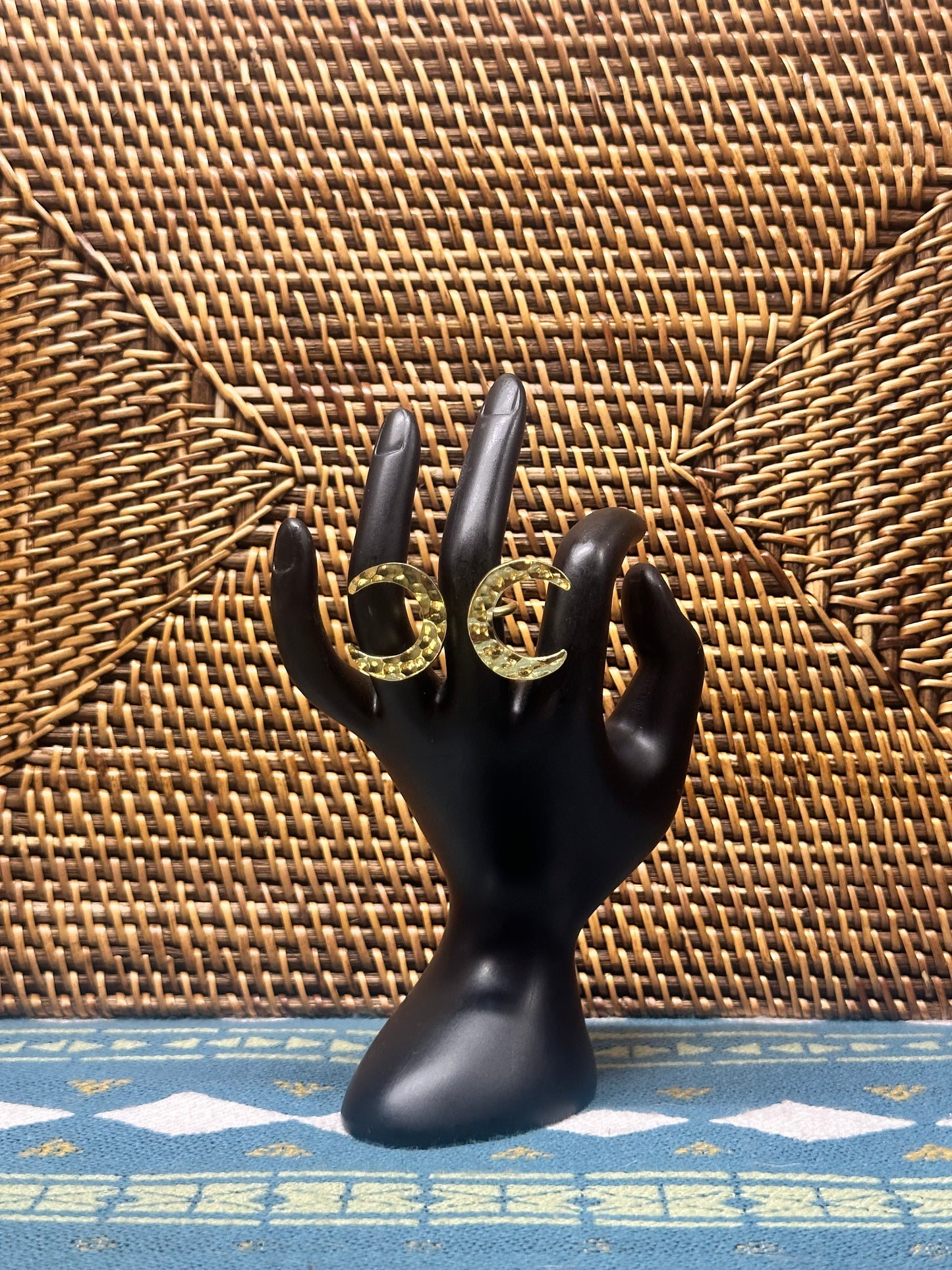 Crescent Moon Brass Ring