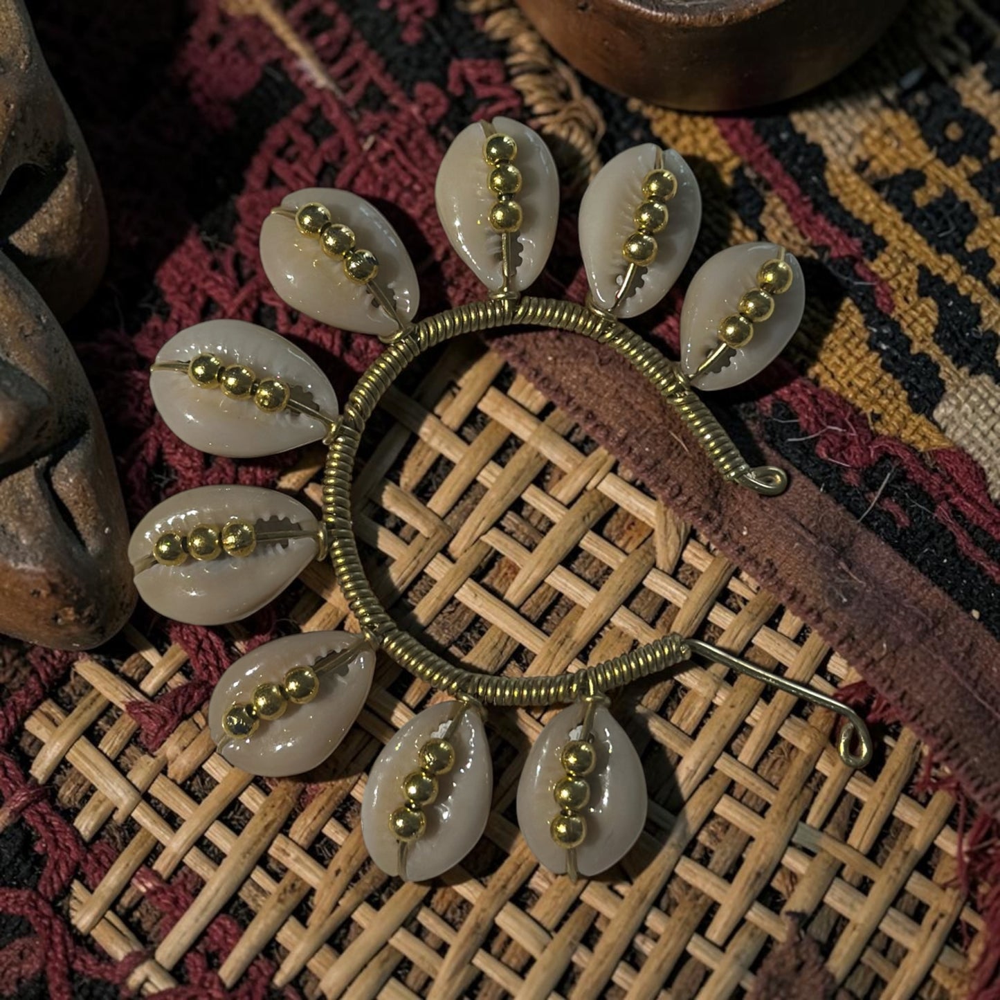 AdornHer “Golden Legacy” Cowrie Ear Cuff (Right Ear)